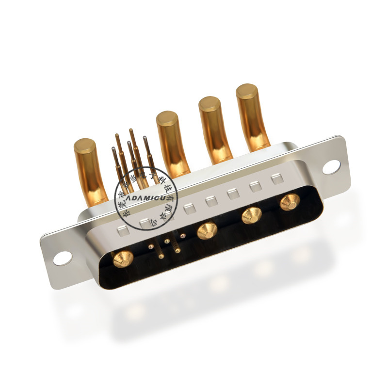 rechte hoek hoge macht mannelijke 9w4 d-sub connector voor PCB